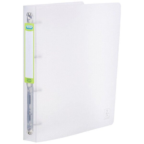 Classeur 4 anneaux 2nd life dos de 40 mm A4 couleur incolore translucide x 10 ELBA