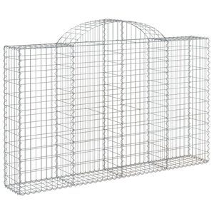 vidaXL Panier de gabions arqué 200x30x120/140 cm Fer galvanisé