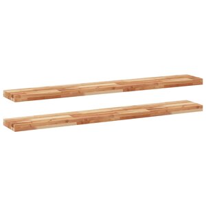 vidaXL Étagères flottantes 2 Pièces 160x20x4 cm acacia massif à l'huile