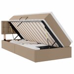 vidaXL Lit avec rangement et LED avec matelas Cappuccino 90 x 190 cm