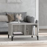 vidaXL Table basse Gris béton 60x50x36 5 cm Bois d'ingénierie