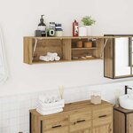 vidaXL Armoire murale de bain chêne artisanal bois d'ingénierie