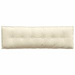vidaXL Coussin de Dos Crème 160 x 50 cm Tissu en velours côtelé