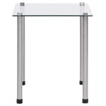 vidaXL Tables gigognes 3 Pièces Transparent Verre trempé