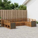 vidaXL Ensemble de canapés d'extérieur 7 pc Naturel