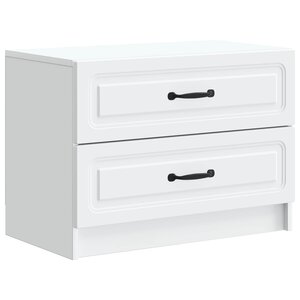 vidaXL Cabinet de chevet Blanc 62 x 34 5 x 44 5 cm Bois d'ingénierie
