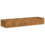 vidaXL Jardinière rouillé 280x80x40 cm acier inoxydable