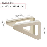 Equerres ivoire brillant ral 1015b