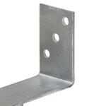 vidaXL Piquets de clôture 6 Pièces Argenté 12x6x30 cm Acier galvanisé