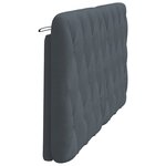 vidaXL Coussin de tête de lit gris foncé 152 cm velours
