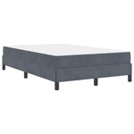 vidaXL Lit boxspring avec matelas Gris foncé 120 x 220 cm Velours