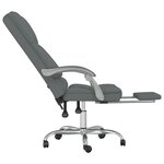 Fauteuil de massage inclinable de bureau informatique étude foncé tissu gris 02_0025388
