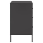 vidaXL Table de chevet noir 36x39x68 cm acier laminé à froid