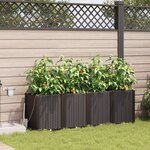 Jardinières vidaXL avec système d'irrigation 4 Pièces Marron