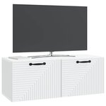 vidaXL Meuble TV mural Blanc 78 5 x 31 x 30 cm Bois d'ingénierie