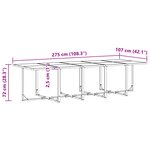 vidaXL Ensemble de salle à manger de jardin de 19 pièces avec coussins en acier et textilène