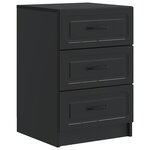 vidaXL Cabinet de chevet Noir 43 x 41 x 63 5 cm Bois d'ingénierie