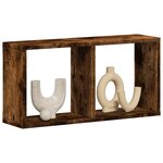 vidaXL Armoire murale 60x16x30 cm chêne fumé bois d'ingénierie