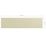 vidaXL Écran de balcon Crème 75x300 cm Tissu Oxford