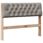 vidaXL Tête de lit capitonnée Taupe 100 cm Pin massif