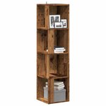 vidaXL Armoire d'angle vieux bois 33x33x132 cm bois d'ingénierie