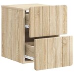 vidaXL Cabinet de chevet mural Chêne Sonoma 33 x 34 5 x 43 cm