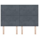 vidaXL Tête de lit Gris foncé 144 cm Velours