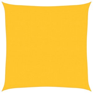 vidaXL Voile d'ombrage 160 g/m² carré jaune 6x6 m PEHD