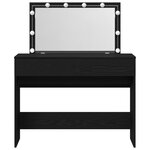 vidaXL Coiffeuse Chêne noir 100 x 40 x 120 cm Bois d'ingénierie