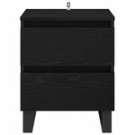 vidaXL Cabinet de chevet Chêne noir 40 x 35 x 50 cm Bois d'ingénierie