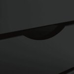 vidaXL Armoire roulante avec tiroirs MOSS noir bois de pin solide