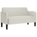 vidaXL Canapé causeuse crème 109 cm velours