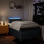 vidaXL Sommier à lattes de lit avec matelas Bleu 120x200 cm Tissu