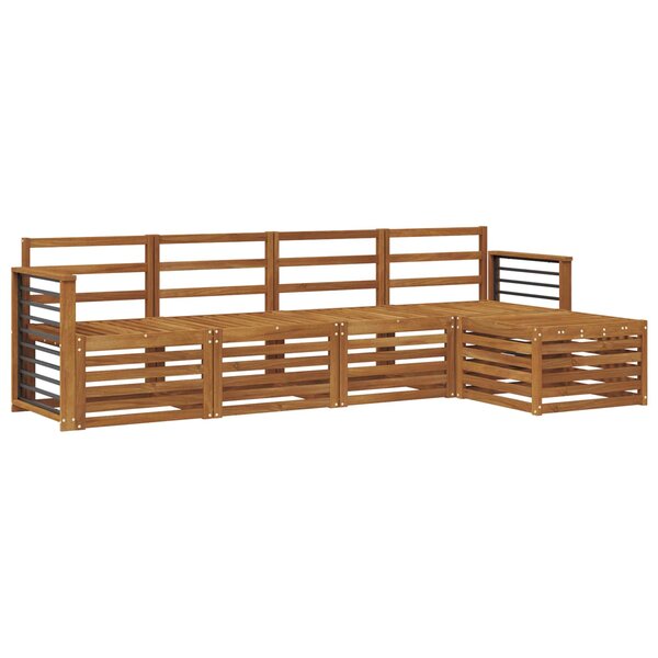 vidaXL Ensemble de canapés d'extérieur 5 pc Naturel