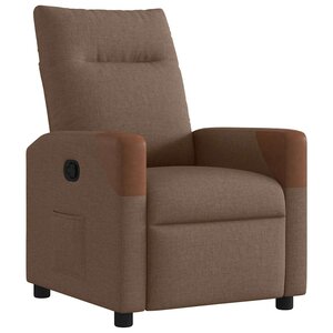 vidaXL Fauteuil inclinable Marron Tissu