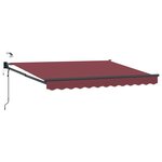 vidaXL Auvent rétractable électrique Rouge bordeaux 3 x 2 5 m