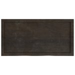 vidaXL Dessus de table marron foncé bois chêne massif traité
