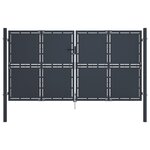 vidaXL Portail de jardin Acier 300 x 125 cm Anthracite