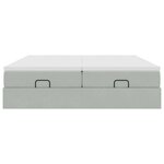 vidaXL Cadre de lit ottoman avec matelas gris clair 200x200 cm velours