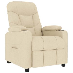 vidaXL Fauteuil de massage Crème Tissu