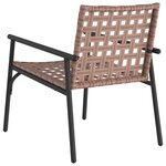 vidaXL Chaise de jardin 2 Pièces Marron 78 x 55 5 x 75 5 cm polyrotin
