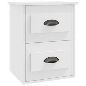 vidaXL Table de chevet murale blanc 41 5x36x53 cm