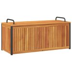 vidaXL Boîte à coussins d'extérieur bois d'acacia solide et acier