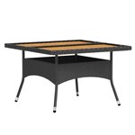 vidaXL Ensemble à manger de jardin 5 Pièces Résine tressée et acacia Noir