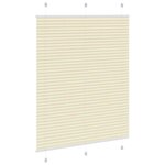 vidaXL Store plissé crème 105x100cm largeur du tissu 104 4cm polyester
