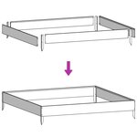 vidaXL Lit surélevé de jardin blanc 100x100x26 cm acier