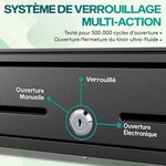 ACROPAQ Tiroir Caisse 34x33x10 cm- Compatible avec Caisse Enregistreuse RJ11 8 compartiments Monnaie & 4 billets Métal Robuste