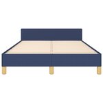 vidaXL Cadre de lit sans matelas bleu 120x190 cm tissu