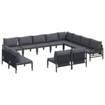 vidaXL Ensemble de canapé de jardin Anthracite Acier
