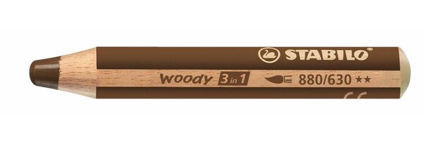 Crayon WOODY 3 en 1 Extra large Terre de Sienne brûlée STABILO